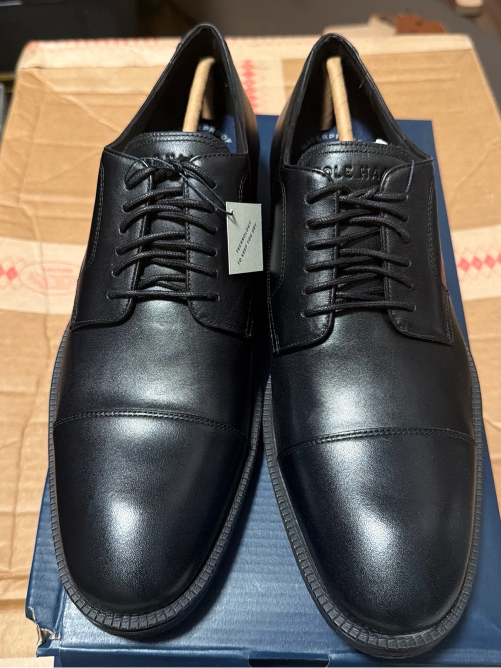Cole Haan Modern Essentials Cap Toe Oxford Shoe Men Black Size 9 M  C34136